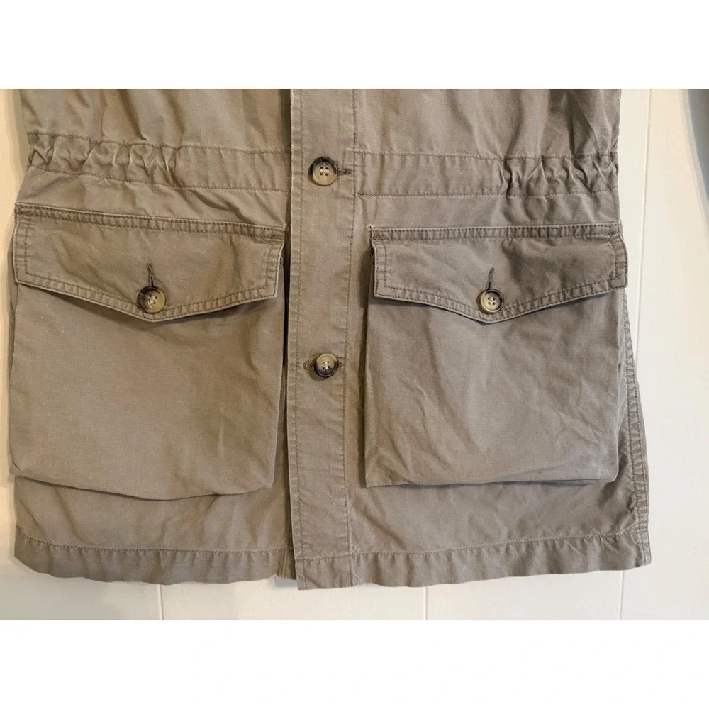 Banana Republic Safari Italian Canvas Bush Jacket Mens Small 80s Vintage Cotton